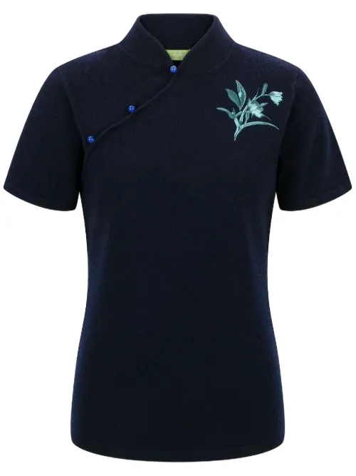 Shanghai Tang haut Qipao - Bleu - Shanghai Tang - Modalova