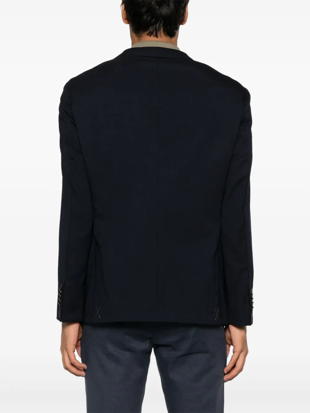 BOSS Blazer met textuur Blauw
