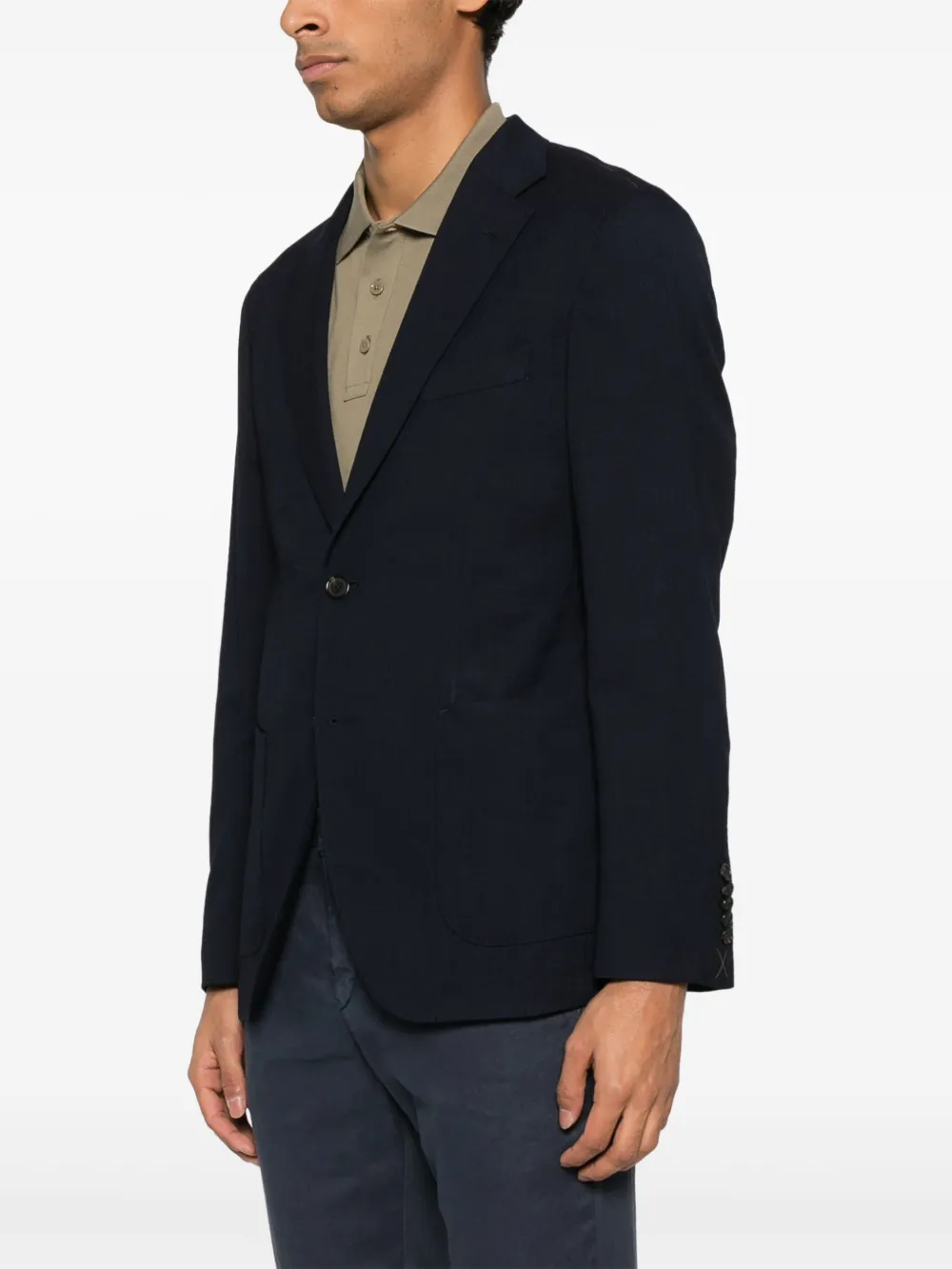 BOSS Blazer met textuur Blauw