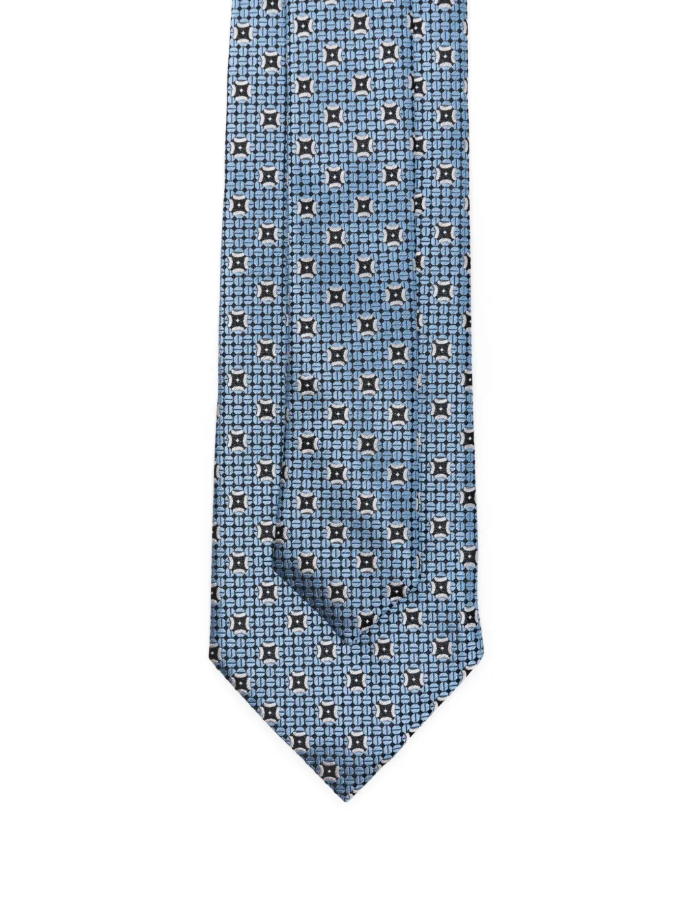 Zegna textured tie - Blauw