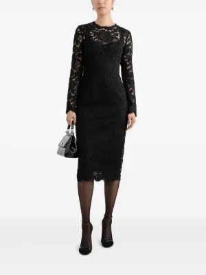 DOLCE&GABBANA ドルガバ フォーマルドレス 黒 タイト M DOLCE＆GABBANA ドルチェ＆ガッバーナ ドルガバ レース