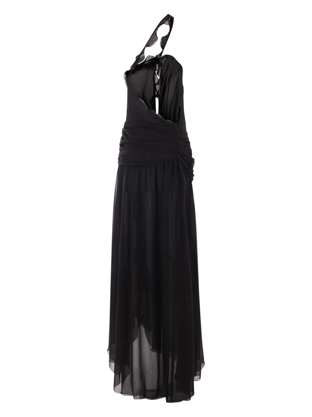 Blumarine Georgette gown - Zwart