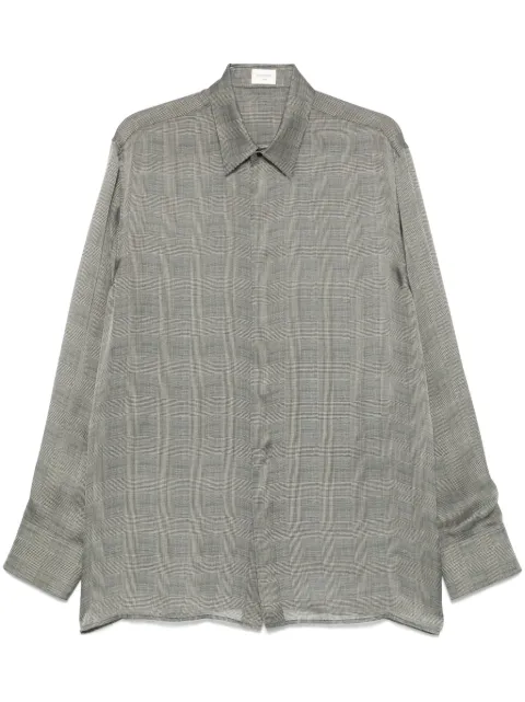 Saint Laurent Camisa Prince of Wales de seda