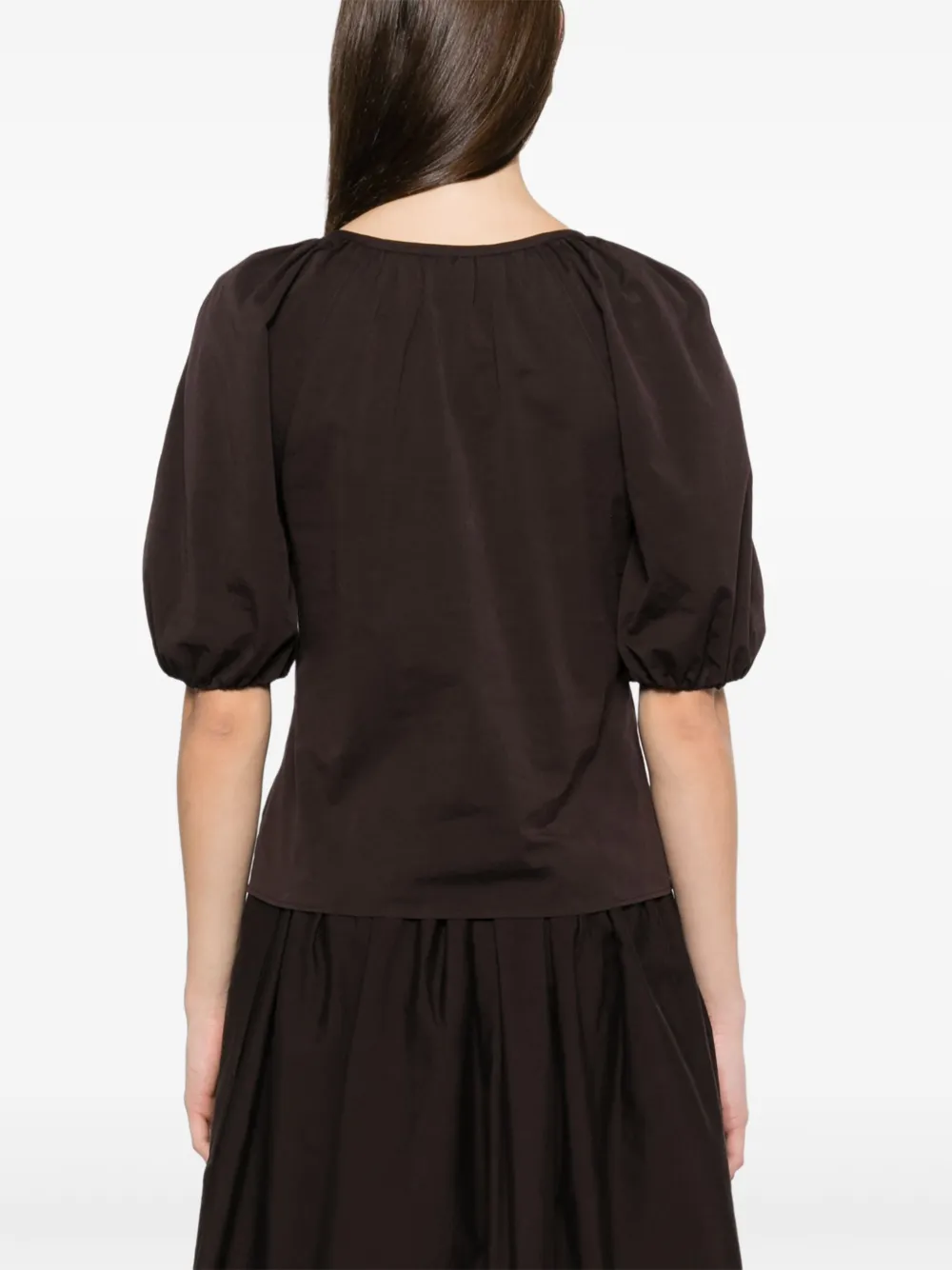 Philosophy Di Lorenzo Serafini Blouse met pofmouwen Bruin