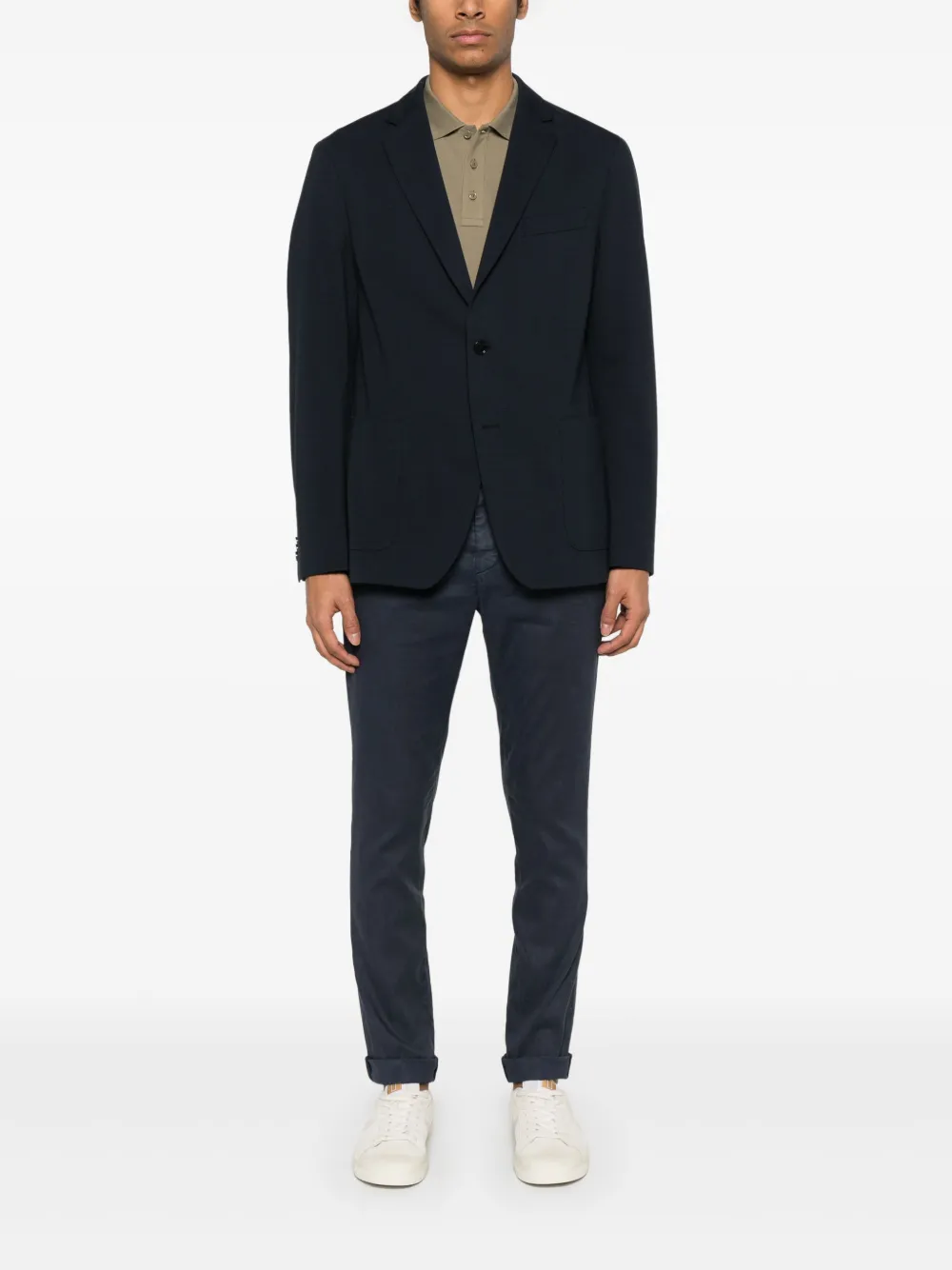 BOSS Blazer met enkele rij knopen - Blauw