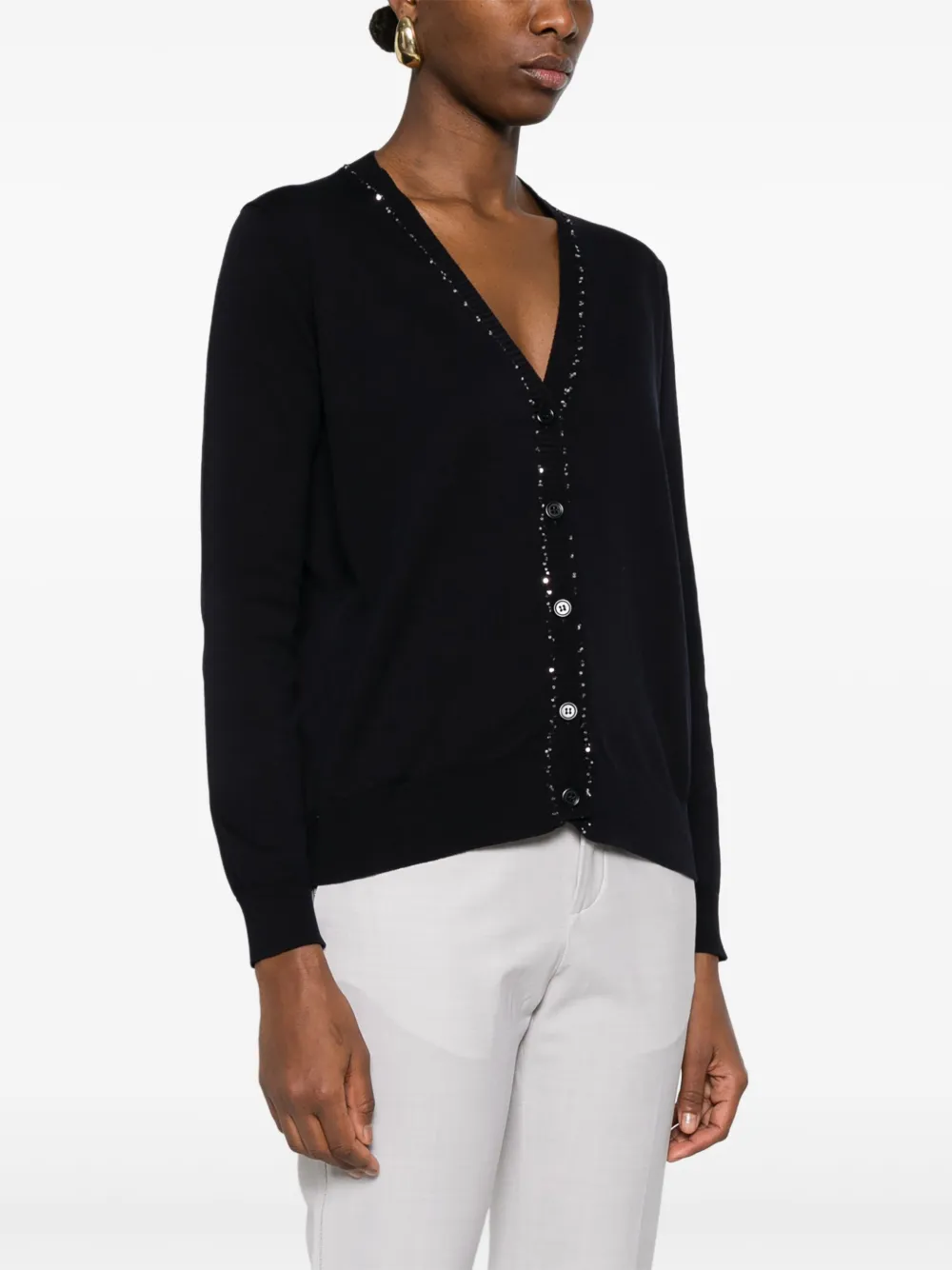 Fabiana Filippi Vest met pailletten Blauw