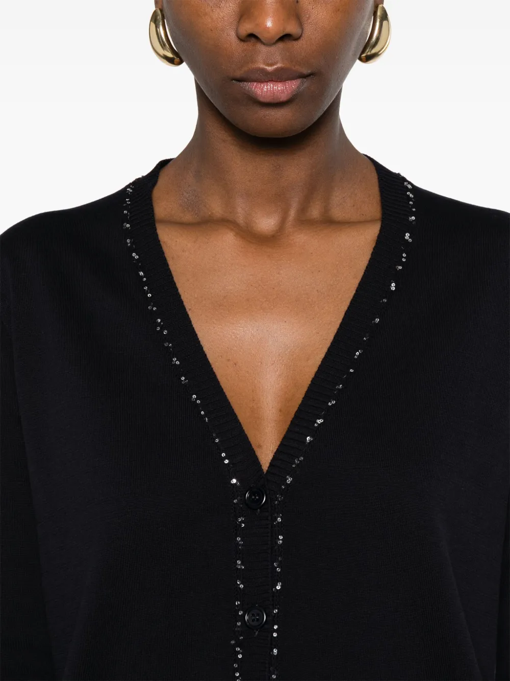 Fabiana Filippi Vest met pailletten Blauw