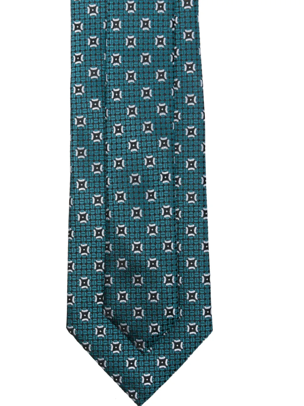 Zegna textured tie - Groen