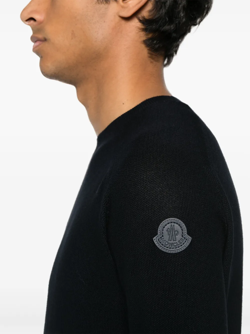 Moncler Trui met logopatch Blauw