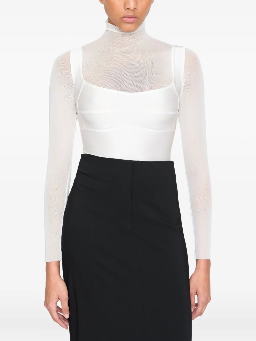 Atu Body Couture Body met mesh Wit