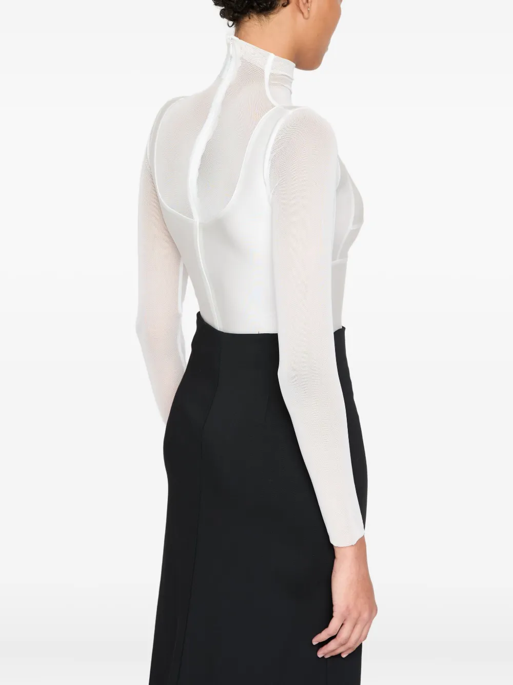 Atu Body Couture Body met mesh Wit