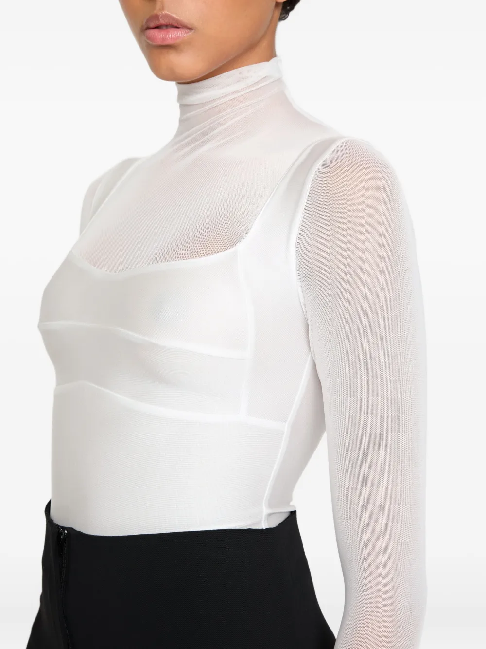 Atu Body Couture Body met mesh Wit