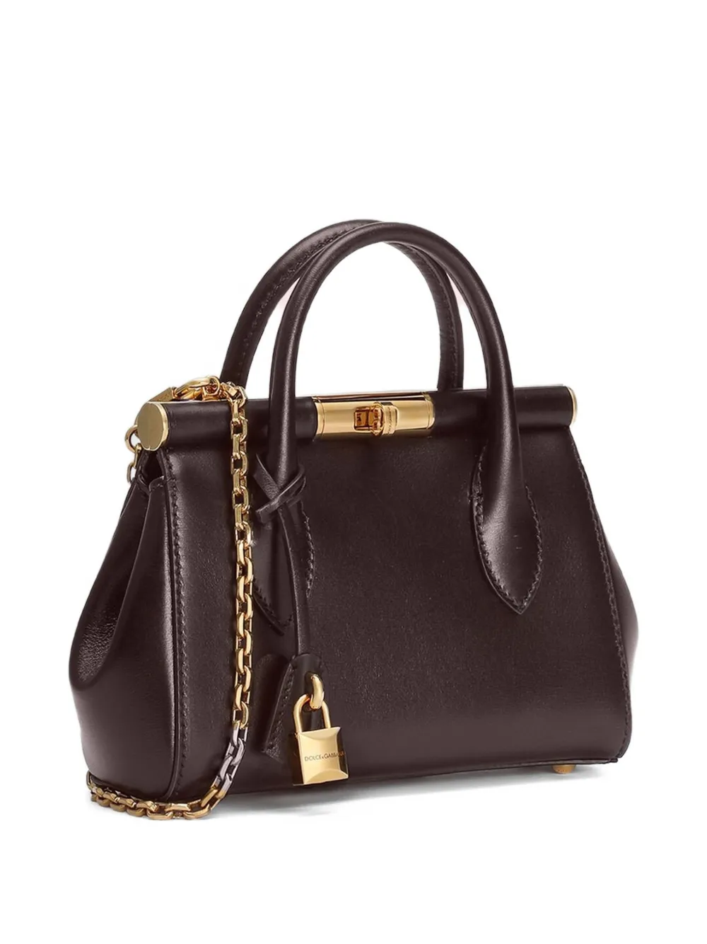 Dolce & Gabbana Mini Marlene Day Padlock Top-handle Tote Bag In Purple