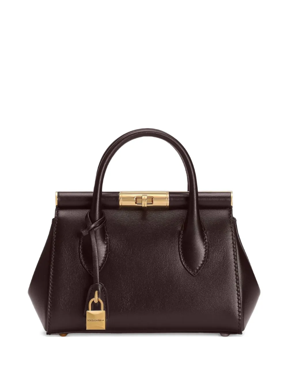 Dolce & Gabbana Mini Marlene Day Padlock Top-handle Tote Bag In Purple