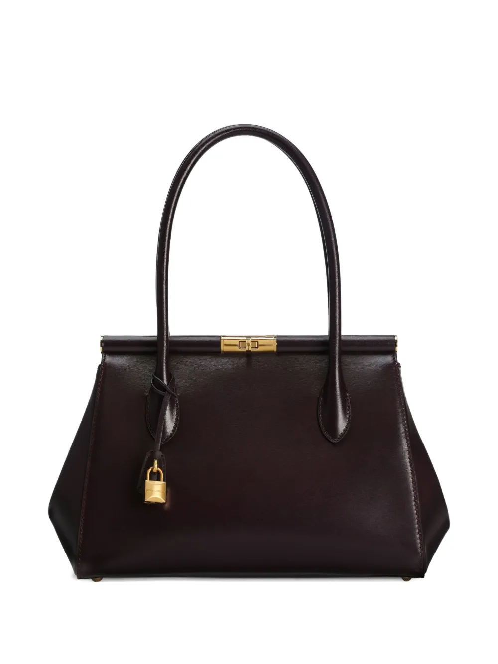 Dolce & Gabbana Marlene Everyday Padlock Tote Bag In Red