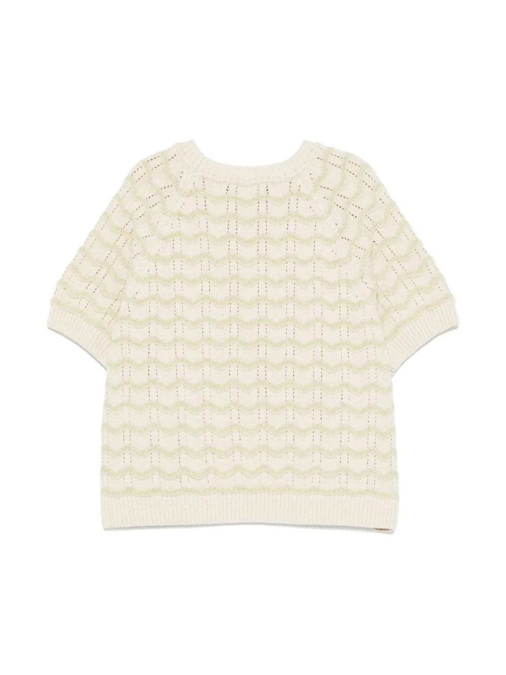 Emporio Armani Kids Gebreid T-shirt - Beige