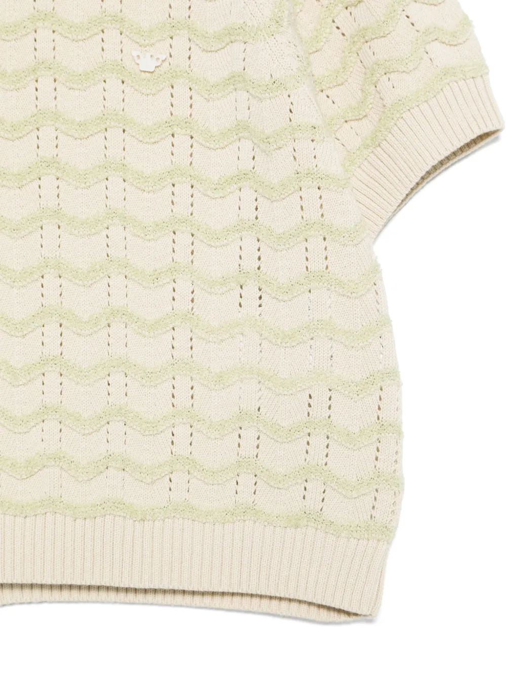 Emporio Armani Kids Gebreid T-shirt Beige