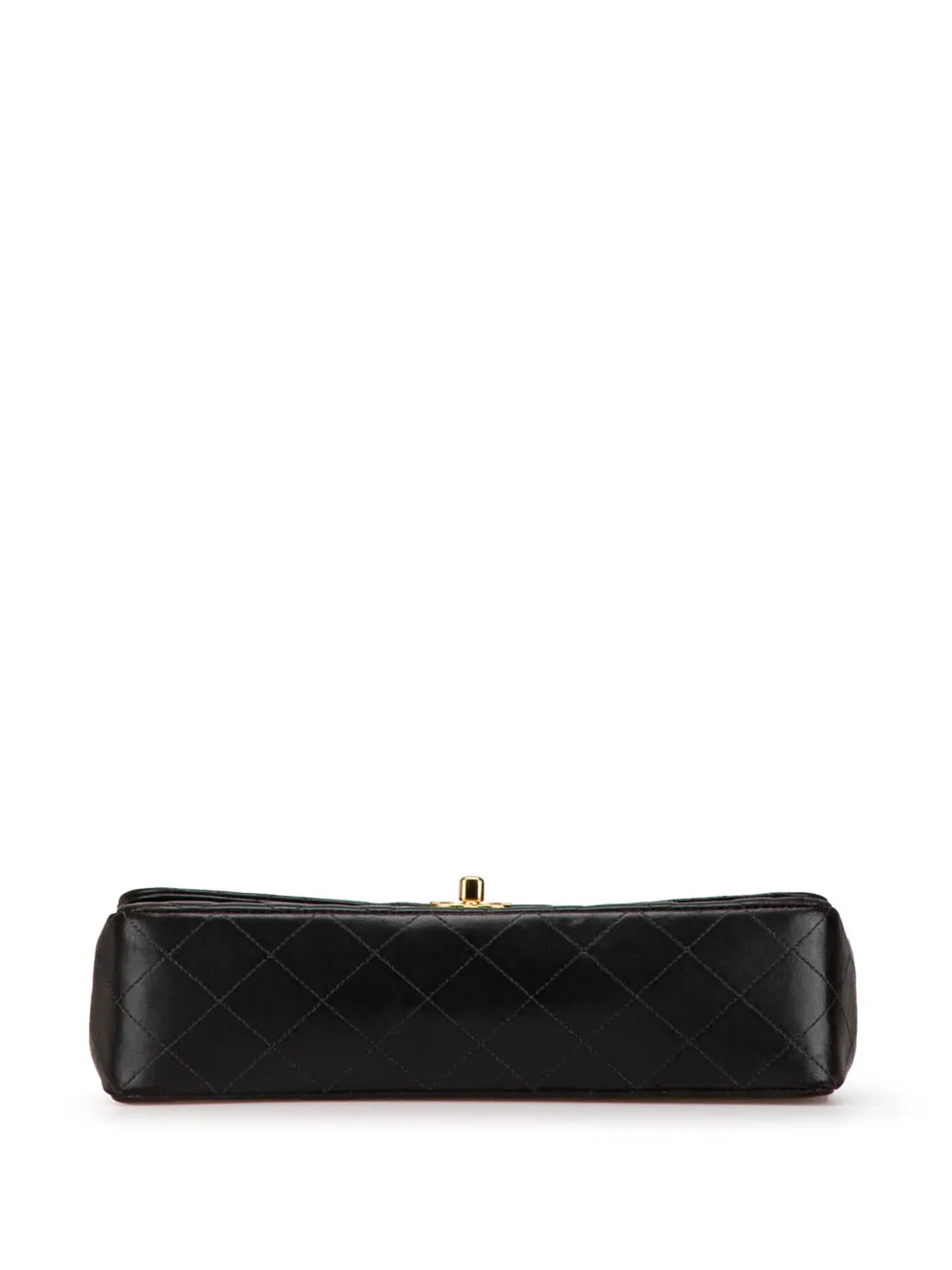 Pre-owned Chanel 1996-1997 Medium Classic Lambskin Kelly Flap Bag Handbag In Black
