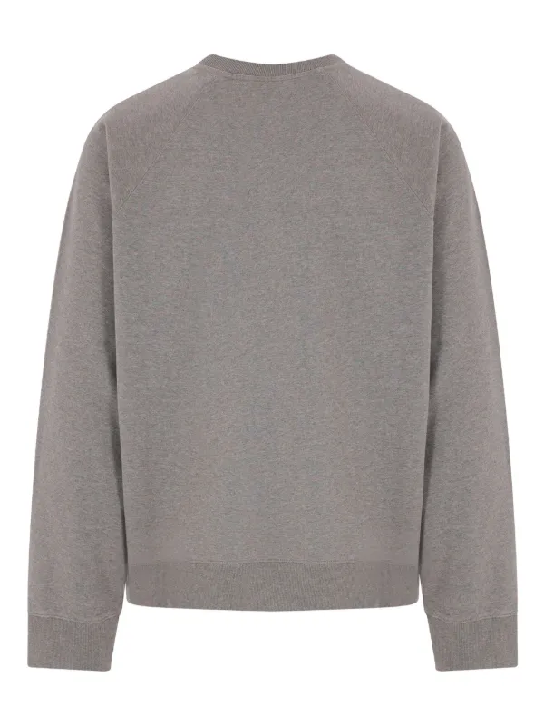 Maison Kitsuné logo-embroidered Sweatshirt | Grey | FARFETCH OM
