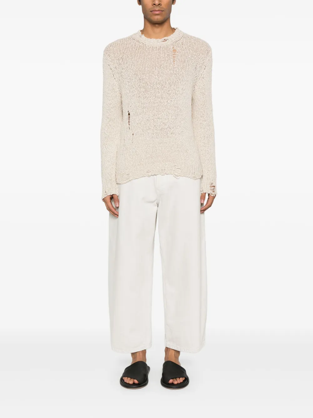 Avant Toi Gehaakte sweater - Beige