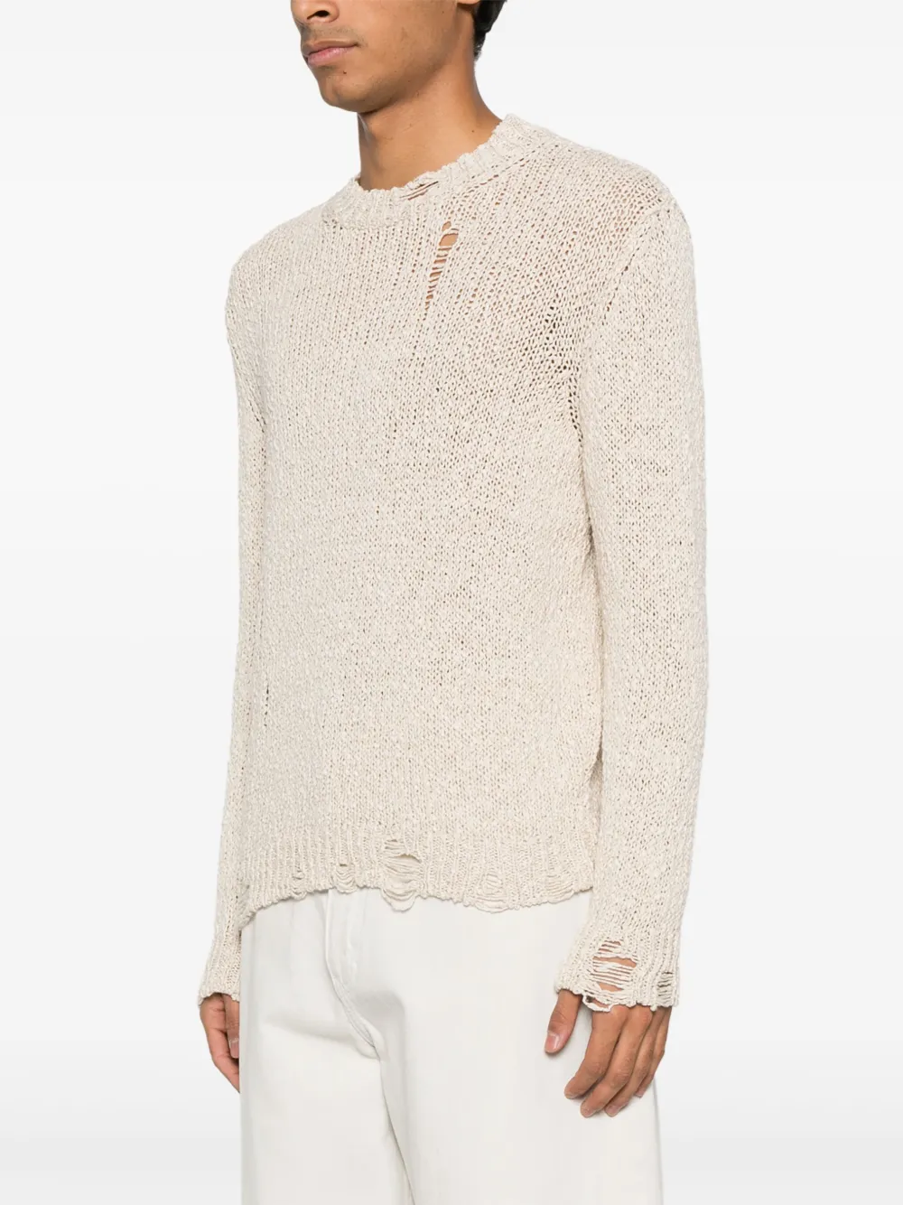 Avant Toi Gehaakte sweater Beige