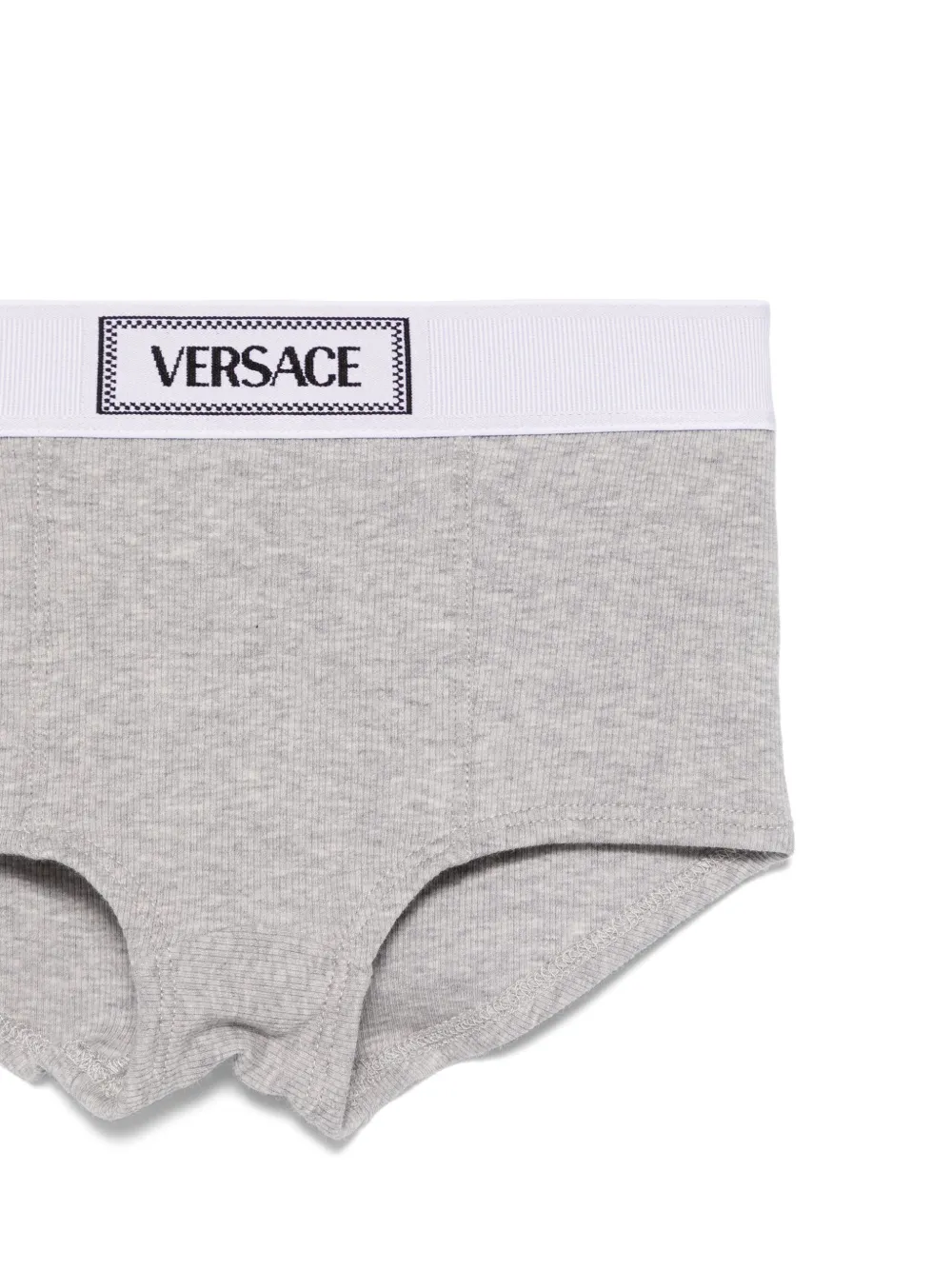 Versace Kids Twee slips met logoband - Grijs