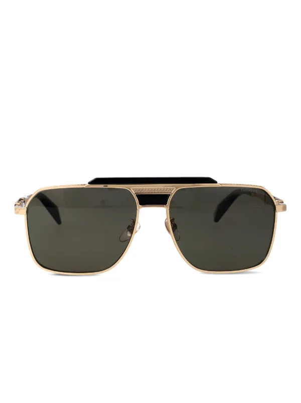 Chopard ショパール ゴールドフレーム サングラス　M2304 Chopard Eyewear スクエアフレーム サングラス | ブラック