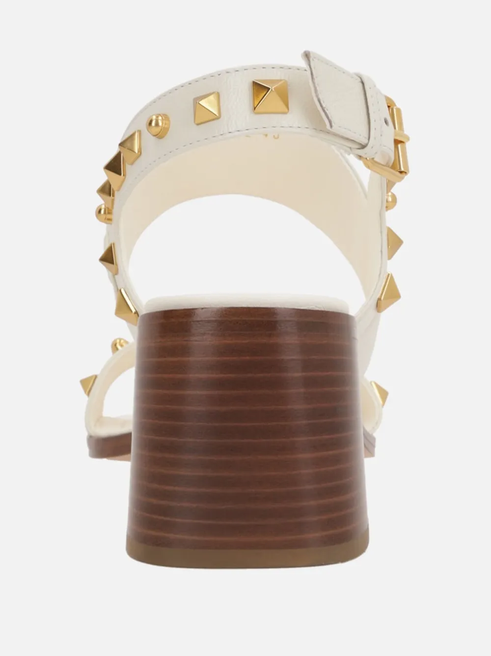 Valentino Square-headed High-heeled Sandals In White