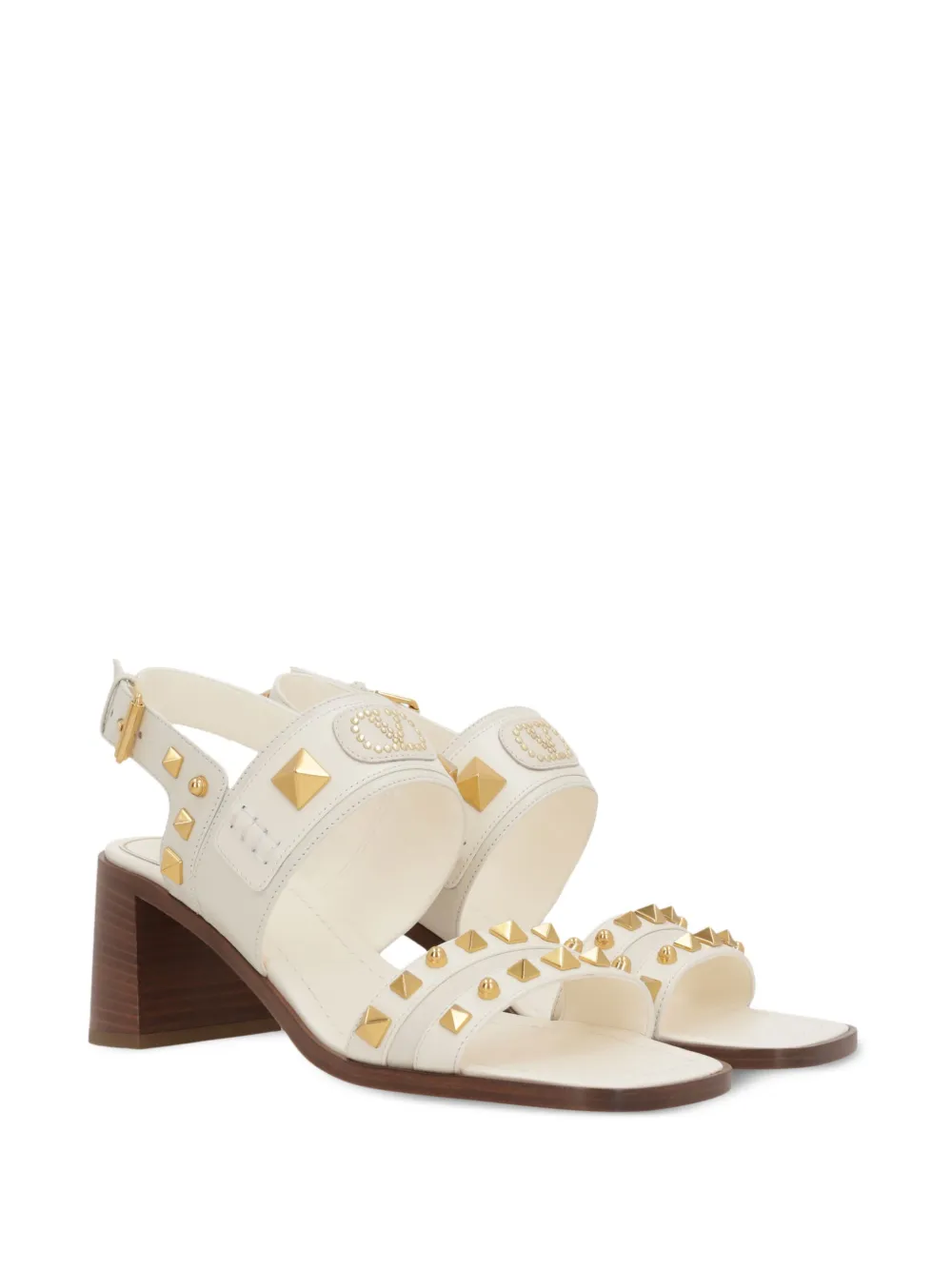 Valentino Garavani 60mm VG Plaster Caster sandals White