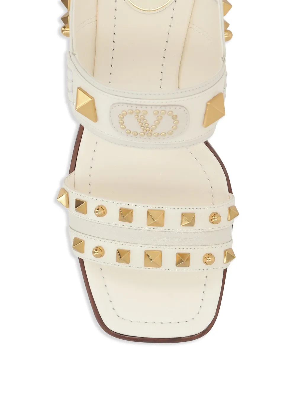 Valentino Garavani 60mm VG Plaster Caster sandals White