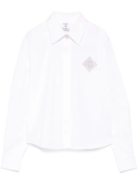 Casablanca monogram-embroidered shirt
