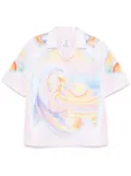 Casablanca Psychedelic Nirvana-print shirt - White