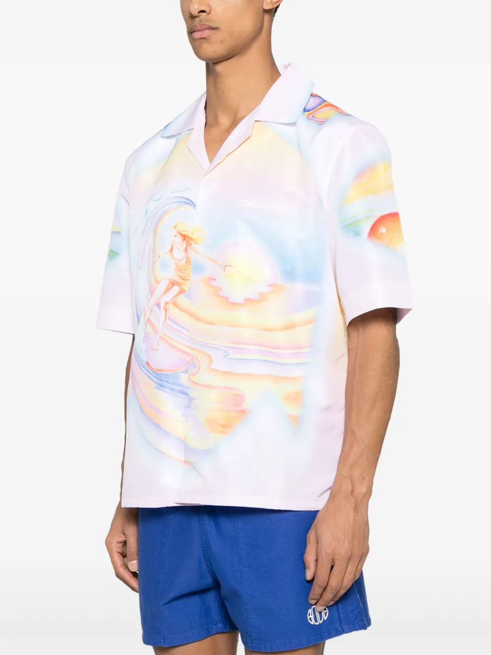 Casablanca Overhemd met Psychedelic Nirvana-print Wit