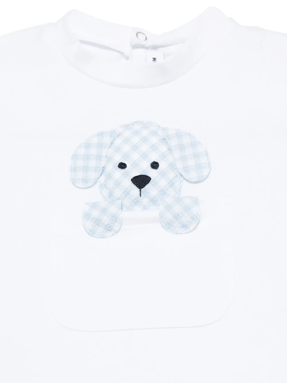 Il Gufo Seersuckers romper met puppyprint Wit