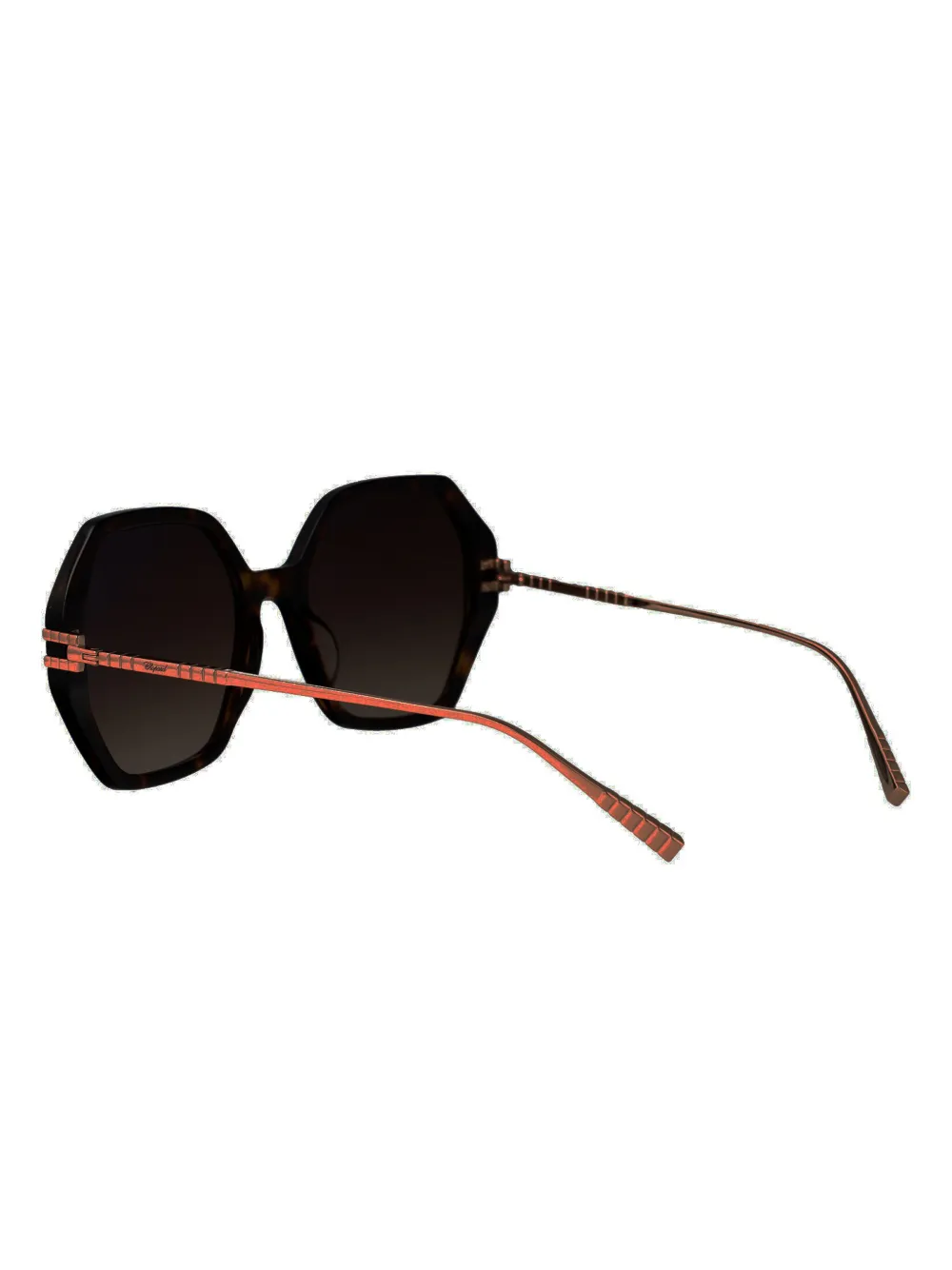 Chopard Eyewear Geometric Frame Sunglasses In Gold