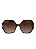 Chopard Eyewear geometric frame sunglasses - Gold