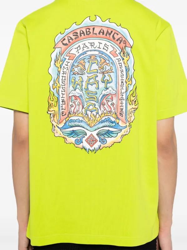 Casablanca Casa Way Skate Printed T-shirt | Green | FARFETCH