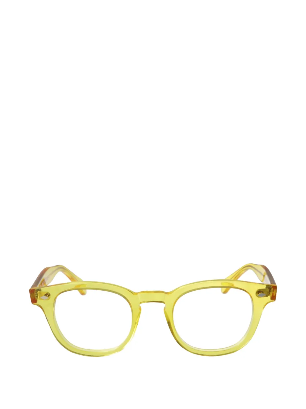 Kador Woody Cal 49 round-frame glasses - Giallo