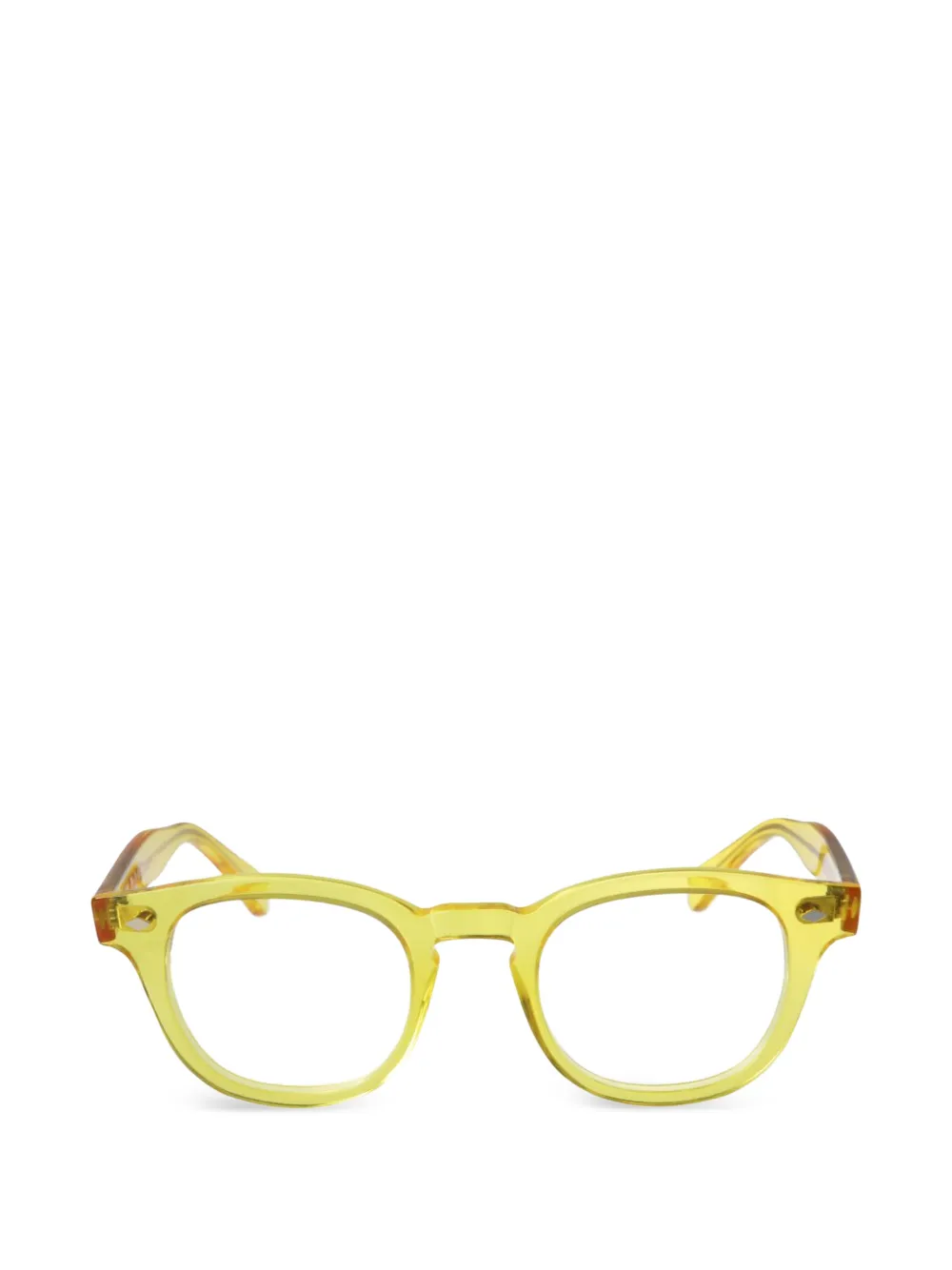 Kador Woody Cal 49 round-frame glasses - Giallo