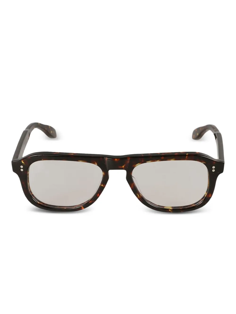 Kador Bravo bril met piloten montuur en schildpadschild-design Bruin