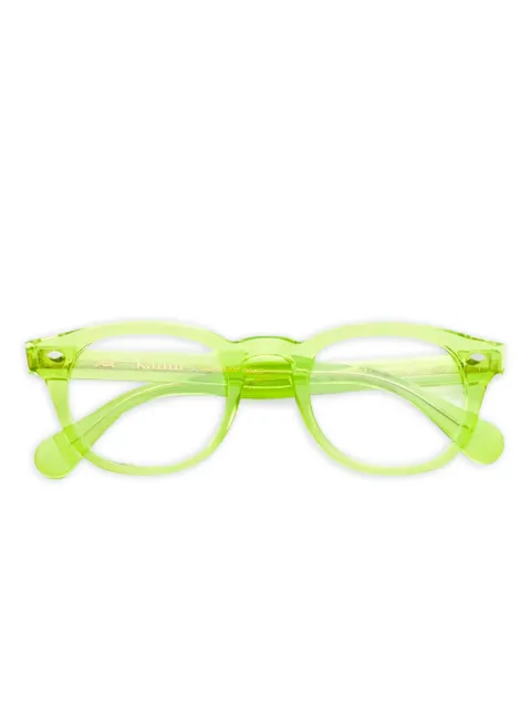 Kador lentes con armazón redonda estilo madera