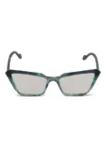 Kador geometric-frame glasses - Blue