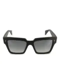 Kador square-frame checkered sunglasses - Black