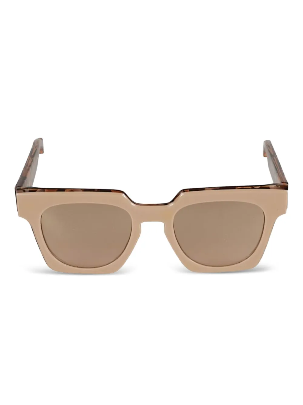 Kador Tanya zonnebril met vierkant montuur en schildpadschild-design Beige