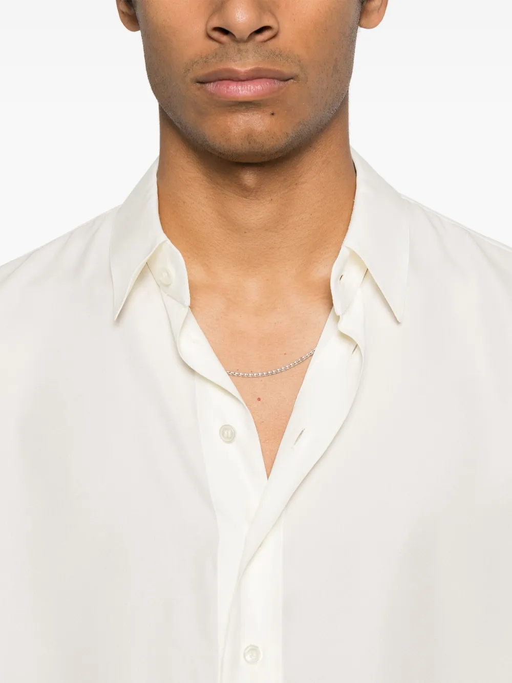 Saint Laurent Zijden overhemd Wit