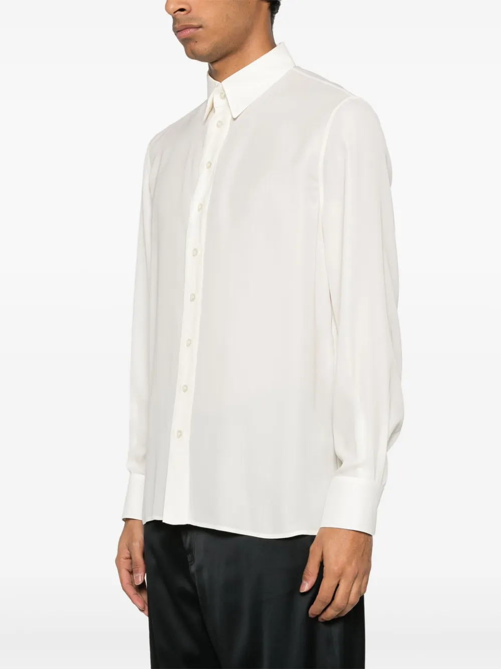 Saint Laurent Zijden overhemd Wit
