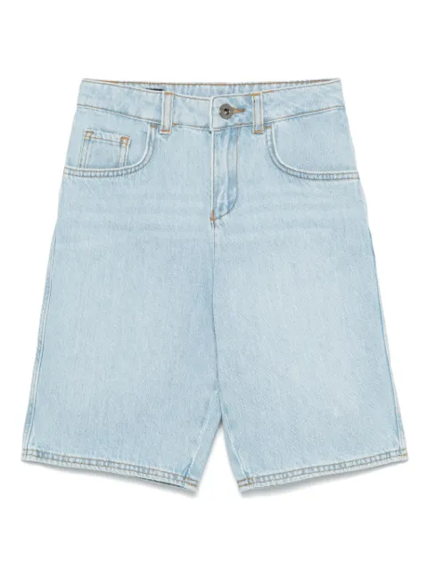 Emporio Armani Kids Bermuda denim con placca logo