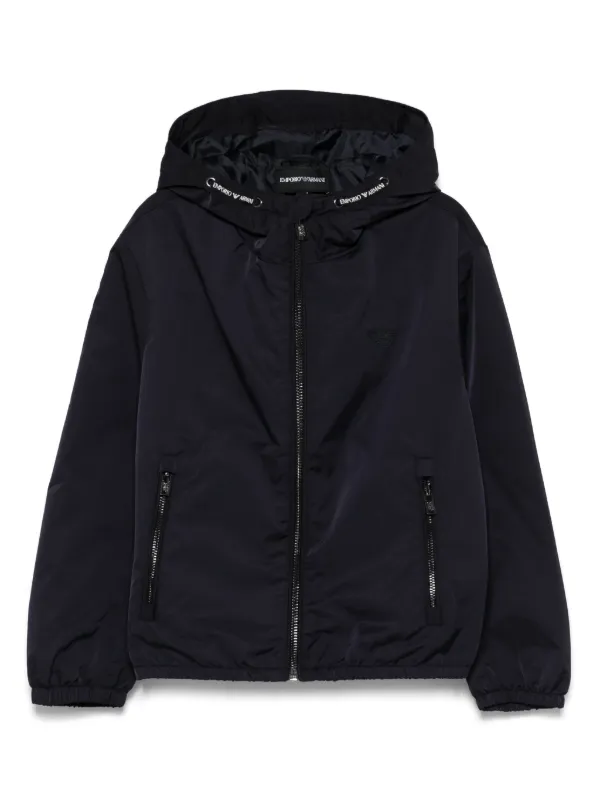 Emporio Armani Kids フーデッド ジャケット | ブルー | FARFETCH JP
