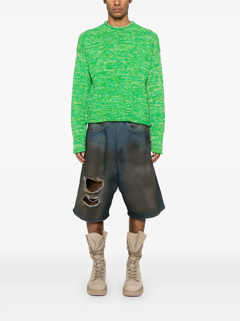 JW Anderson Space Dye sweater - Groen