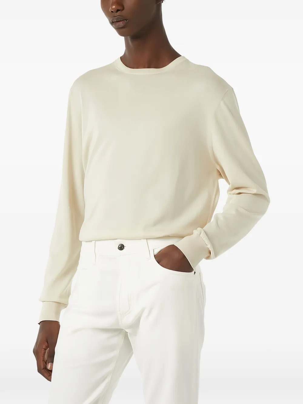 Loro Piana crew-neck cotton sweater - Toni neutri